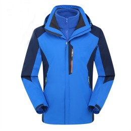 SKJ039 online ordering men's two-piece jacket manufacturing hook and loop cuff hooded zip jacket mountaineering outdoor group activities detachable liner jacket center SKJ039 online ordering men's two-piece jacket manufacturing hook and loop cuff hooded zip jacket mountaineering outdoor group activities detachable liner jacket center